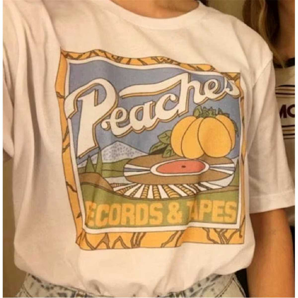 Peaches Records Shirt , Records And Tapes Tshirt , Records Tshirt , 70s Vintage T Shirt , 1970 Tshirt Men & Women , Musi.jpg