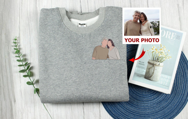 Custom Portrait from Photo Sweatshirt, Custom Couple Portrait, Couples Portrait, Personalized Gift, Custom Gifts, Family Portrait.jpg