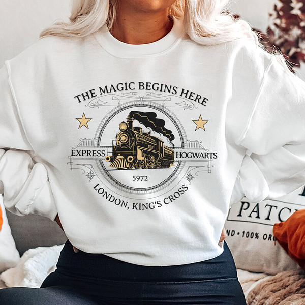 Hogwarts Sweatshirt, Wizard School, Gift For Reader, Potter Sweatshirt, Hp Sweater, Bookworm Shirt, Hp Shirts, Book Reading Magic Shirt.jpg