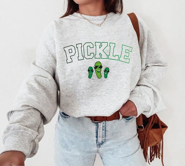 Pickle Sweatshirt, Funny Sweatshirt Pickle, Pickle Lovers Hoodie, Canning hot peppers, Pickle Crewneck Sweatshirt, Refrigerator pickles.jpg