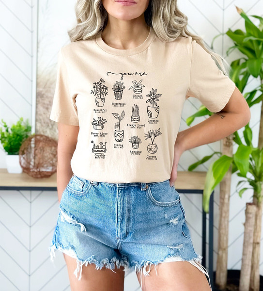 Plant Lady Shirt, You are Beautiful, Plant Lover Shirt, Gardening Gift, Plants Sweatshirt,Succulent Hoodie,Botanical Shirt,Bible Verse Shirt.jpg