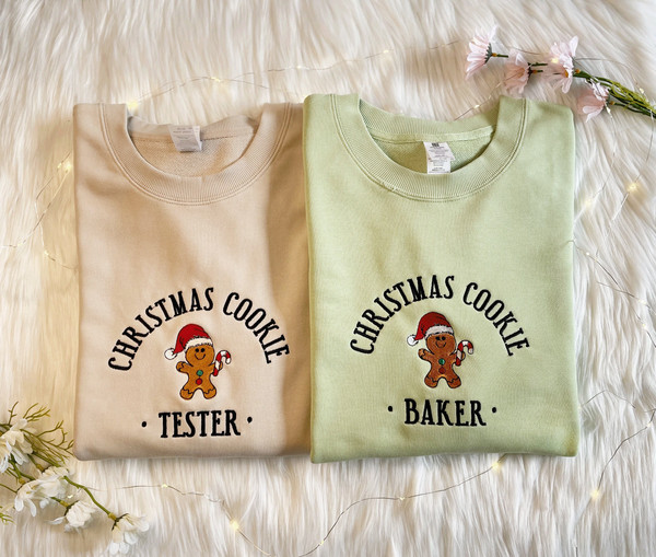 Embroidered Christmas Cookie Baker Gingerbread Sweatshirt  Embroidered Christmas Hoodie  Funny Christmas Sweatshirt  Crew Neck Sweatshirt.jpg