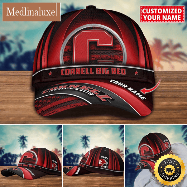 NCAA Cornell Big Red Baseball Cap Custom Cap For Football Fans.jpg