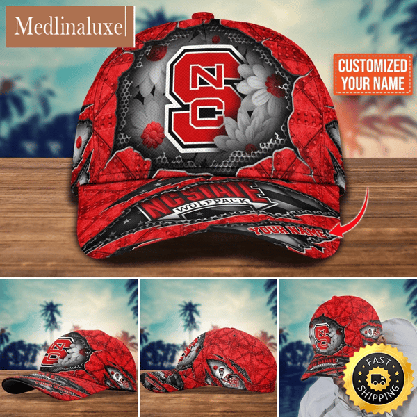 NCAA NC State Wolfpack Baseball Cap Custom Cap Trending.jpg