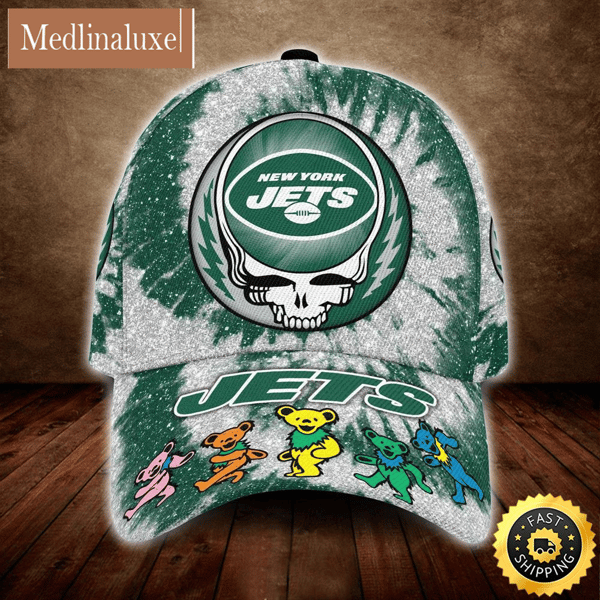 New York Jets Grateful Band All Over Print 3D Baseball Cap.jpg