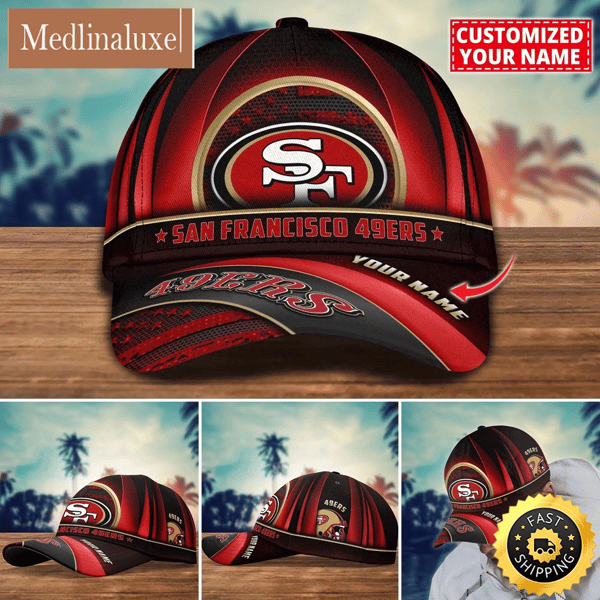 NFL San Francisco 49ers Baseball Cap Custom Football Cap For Fans.jpg