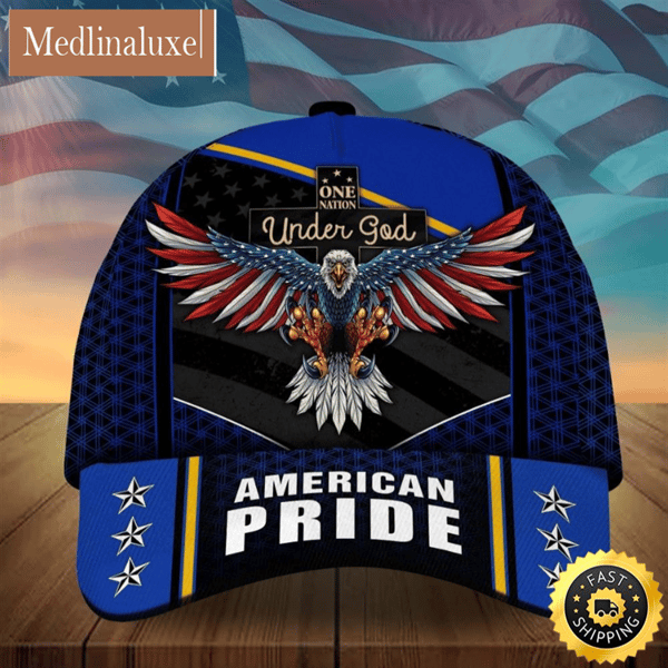 Personalized American Pride One Nation Under God All Over Print Baseball Cap A Great Gift For Veterans Day.jpg