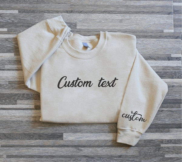 Personalized Embroidered Hoodies , Custom Text Letters Hoodies, CUSTOM TEXT  Customized Embroidery Gift for her 1.jpg