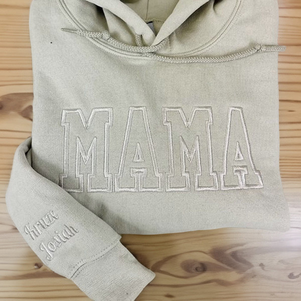 MAMA Neutral Embroidered Sweatshirt, Mama Sweatshirt, Gift For New Mother, Baby Shower Gift, Pregnancy Announcement, Mother's Day Gift.jpg