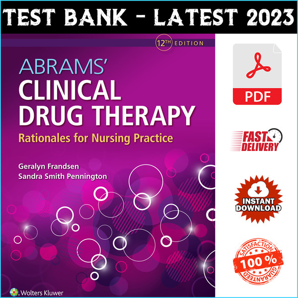 Abrams Clinical Drug Therapy Rationales for Nursing Practice, 12th Edition Frandsen.png