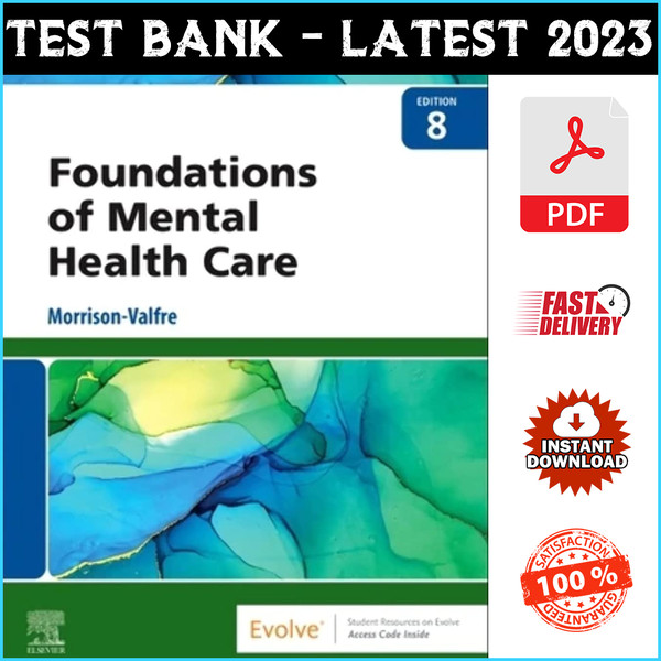 Test Bank for Foundations of Mental Health Care 8th Edition Morrison-Valfre PDF.png