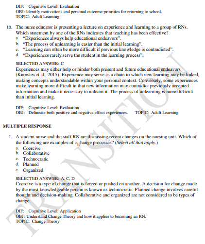 Test Bank for LPN to RN Transitions 5th Edition Lora Claywell - PDF 2.png