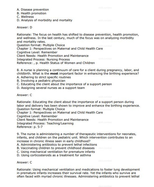 Test Bank for Maternity and Pediatric Nursing 4th Edition By Ricci Kyle Carman - PDF 3.JPG