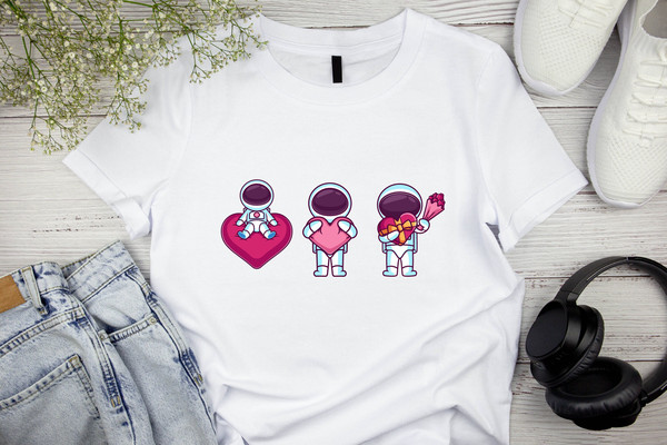 Valentines Day Shirt, Cute Couple Astronaut Shirt, Valentines Day Gift, Couple Shirt, Couple Matching Shirt Couple Gift Funny Valentines Day.jpg