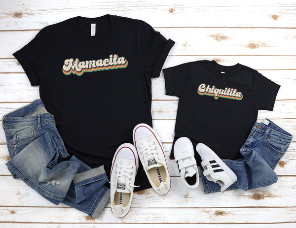 Mommy And Daughter Shirt, Mamacita Chiquitita Shirt, Mama And Mini Matching Outfit, Mommy And Me Shirt, Retro Mom And Baby Outfit 1.jpg