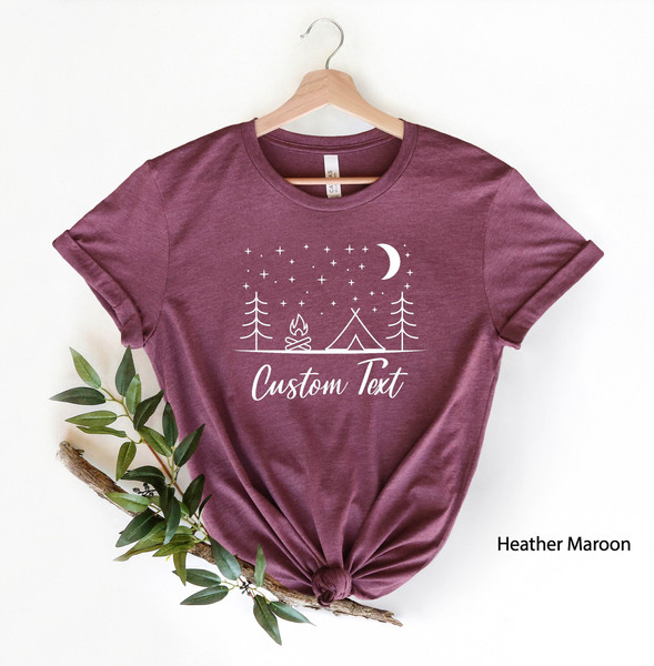 Custom Camping Shirt, Camping Shirt, Camp Tee, Personalized Camp Shirt, Personalized Tee, Nature Lover Tee, Custom Text Shirts.jpg