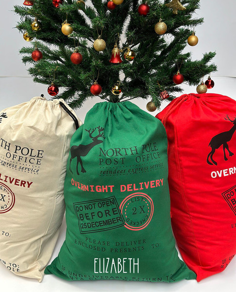 Custom Santa Sack, Personalized Christmas Bag, Christmas Sack, Jumbo Santa Bag, Holiday Gift Sack Bag, Christmas Present Sack, Xmas Gift Bag.jpg