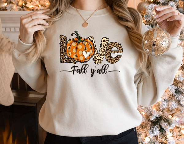 Love Fall Y'All Sweatshirt, Fall Y'all Sweatshirt, Fall Pumpkin Sweatshirt, Leopard Print Fall Sweat, Pumpkin Leopard Sweatshirt,Fall Season.jpg