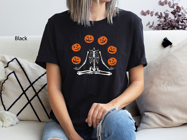 Pumpkin Halloween Shirt, Skeleton Halloween T-Shirt, Pumpkin Shirt, Funny Halloween Shirt, Pumpkin Women T-Shirt, Fall Shirt, Pumpkin Fall.jpg