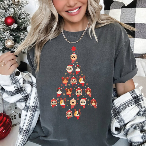 Christmas Cat  Shirt,Christmas Cat Tree Shirt,  Cat Lover Gift Tee,Cute Christmas T-Shirt,Meowy Funny Christmas Shirt,ALC29.jpg