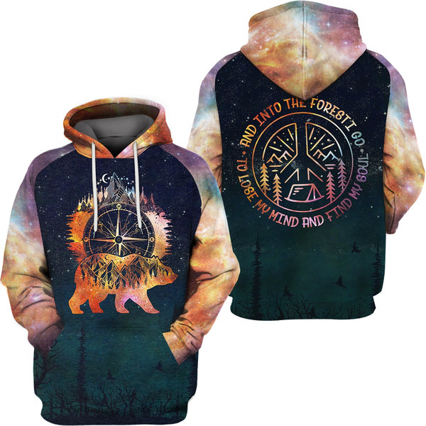 Camping Find Soul Bear Hoodie 3D, Personal All Over Print Hoodie Unisex