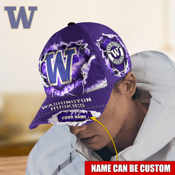 Washington Huskies Baseball Caps Custom Name