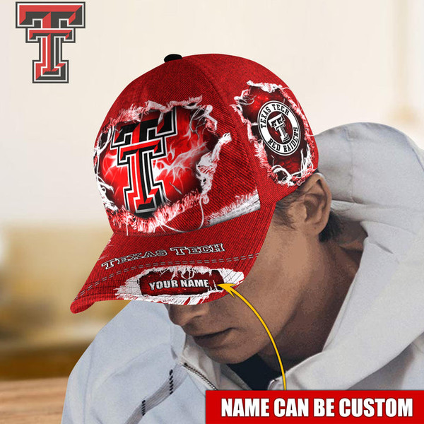 Texas Tech Red Raiders Baseball Caps Custom Name