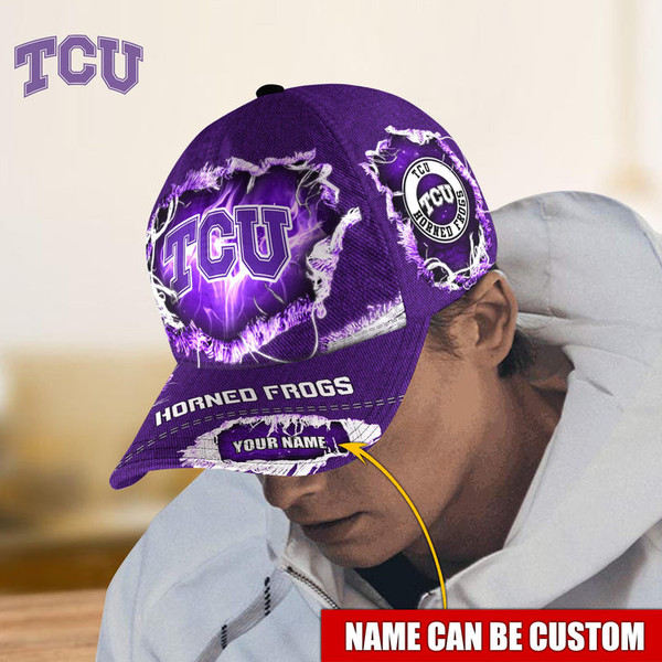 TCU Horned Frogs Baseball Caps Custom Name