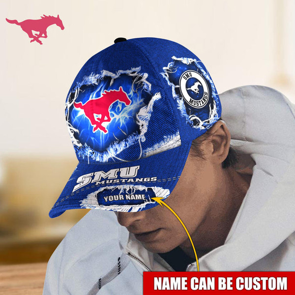 Southern Methodist Mustangs Baseball Caps Custom Name