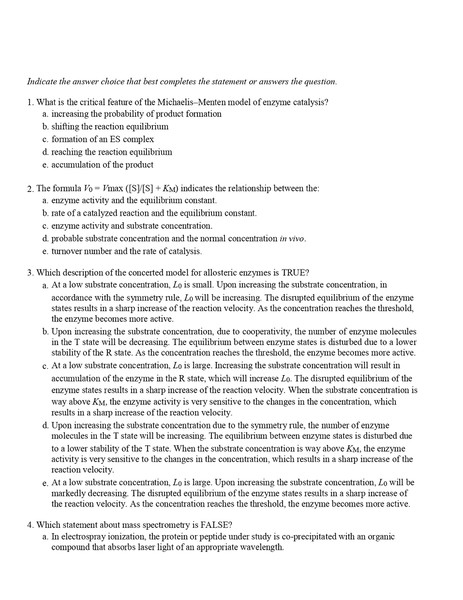 TEST BANK & SOLUTION MANUAL for Biochemistry 9th Edition. Stryer Lubert ; Jeremy Berg; John Tymoczko; Gregory and Gatto, ISBN 9781319234362 (All Chapter 1-36 )-