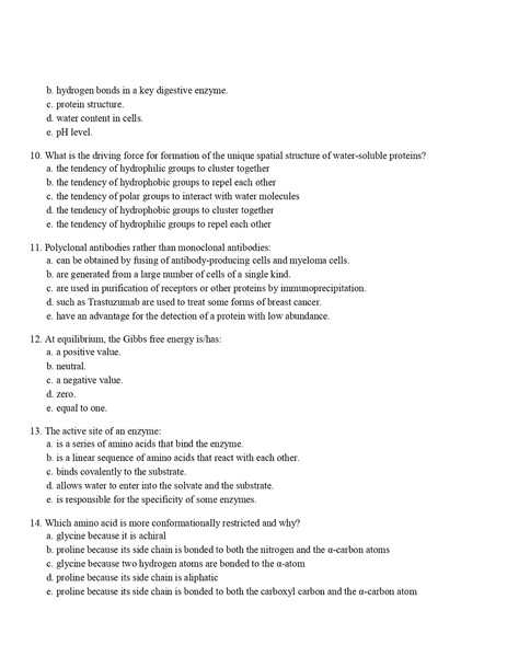 TEST BANK & SOLUTION MANUAL for Biochemistry 9th Edition. Stryer Lubert ; Jeremy Berg; John Tymoczko; Gregory and Gatto, ISBN 9781319234362 (All Chapter 1-36 )-