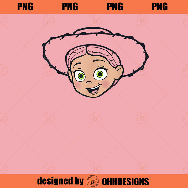 TIU19022024348-Disney Pixar Toy Story Jessie Big Face Hat Outline PNG Download.jpg