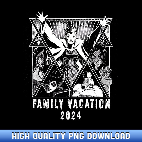 Disney Villains Graphic Print Family Vacation Trip 2024 - Customizable Sublimation PNG Templates - Ideal for Inventive Minds