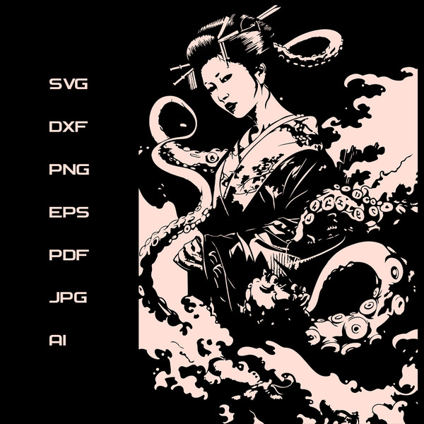 Geisha and monster with tentacles.jpg
