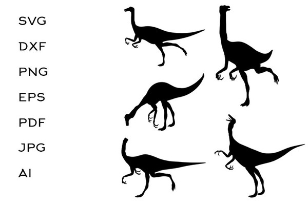 Dinosaur gallimimus silhouette4.jpg