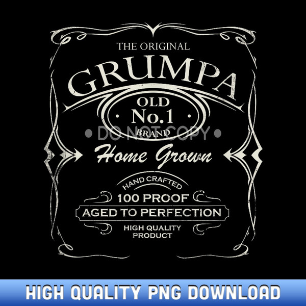 GRUMPA VINTAGE WEATHERED WHISKEY LABEL DESIGN - Exclusive Release Sublimation Files