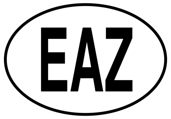 EAZ Zanzibar Country Code Oval Sticker Self Adhesive Vinyl Zanzibar euro - C1583.png