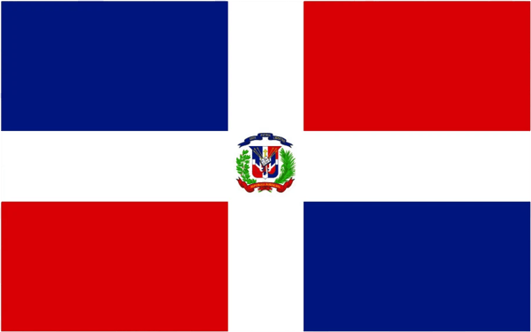 Dominican Flag Sticker Self Adhesive Vinyl Dominican Republic caribbean - C1216.png