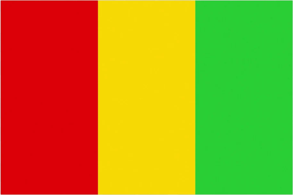 Guinean Flag Sticker Self Adhesive Vinyl Guinea GIN GN - C1893.png