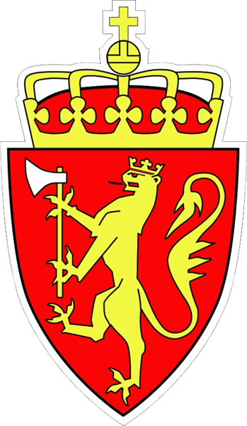 Norwegian Coat of Arms Sticker Self Adhesive Vinyl Norway flag NOR NO - C2734.png