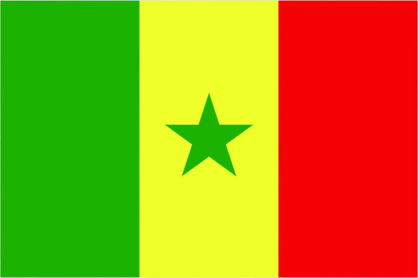 Senegalese Flag Sticker Self Adhesive Vinyl Senegal SEN SN - C2261.png