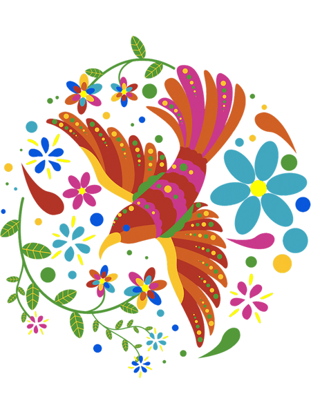 Kayak Water Floral Bird Otomi Mexican Embroidery Style Mexicano Mexicana 1.png