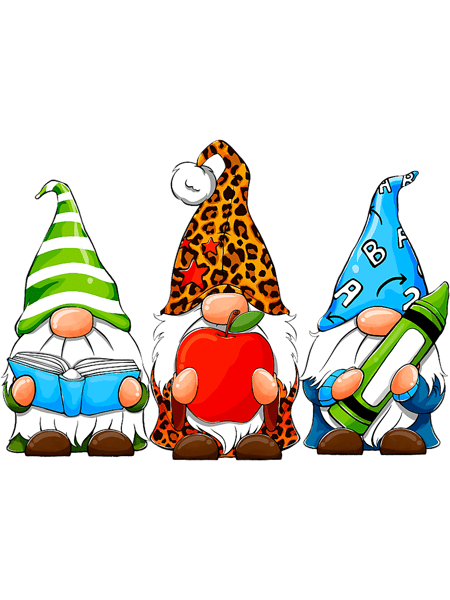 Teacher Job Cute Gnomes Students Teacher Gnome Tee Funny Back To School.png