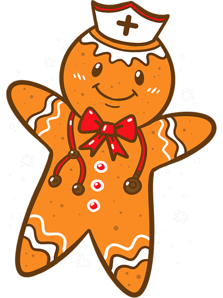 Nursing Gingerbread Nurse Christmas Cookies Baking Nursing.png