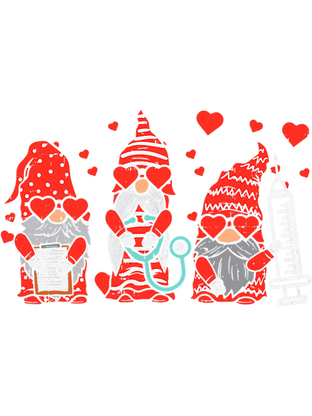 Nursing Gnome Nurse Scrub Valentine RN ICU ER Valentines Day Women.png