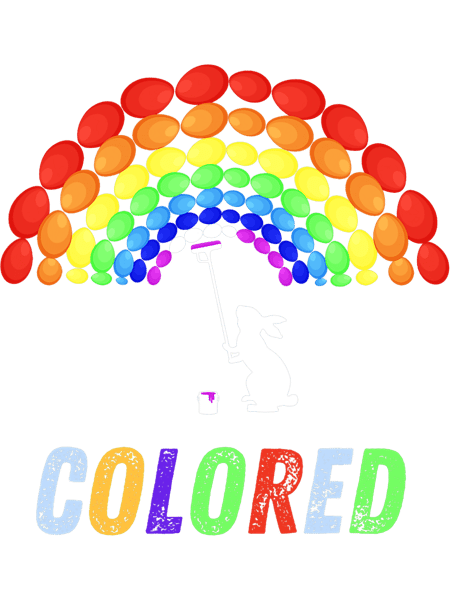 Rabbits Easter Bunny Paints The Rainbow In Color At Easter.png
