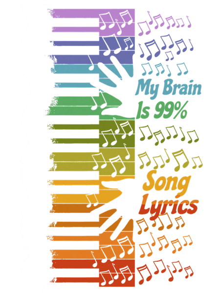 My Brain is 99 Song Lyrics. 80s Style Music Lover.png