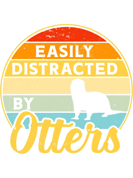 Otters Easily Distracted By Otters Retro Sunset Womens River Otter.png