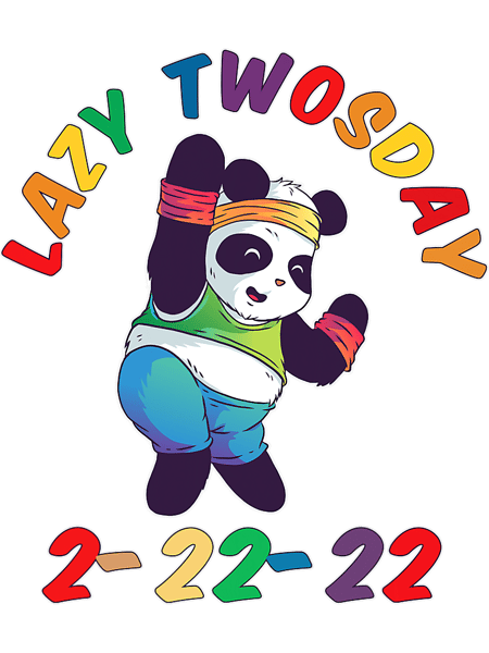 Pandas Lazy Tuesday 0222 Twosday panda pajama.png