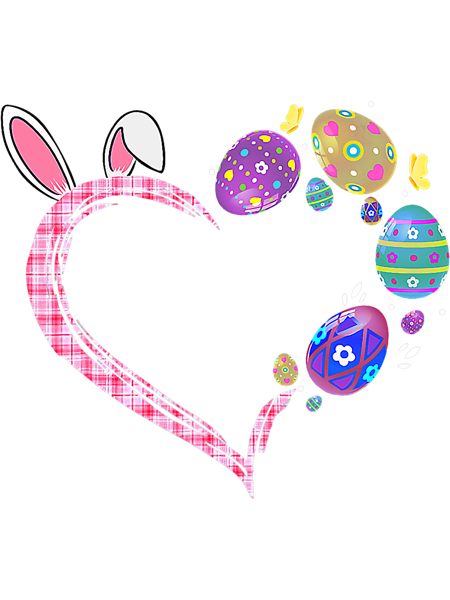 Rabbits Bunny Heart Happy Easter Day shirt Bunny Eggs Men Women kids.png